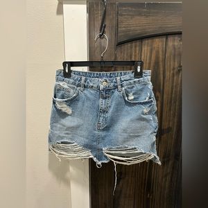 PULL&BEAR Denim Mini Skirt